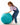 child with sensory exercise ball