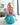 child sat on blue peanut ball