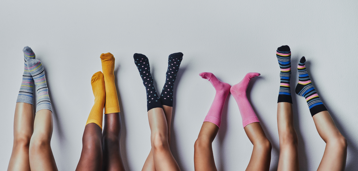 feet in the air wearing socks