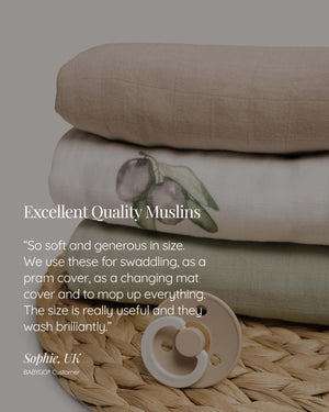 BABYGO® Large Muslin Swaddle Blanket (3 Pack)