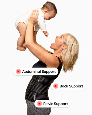 woman wearing postpartum support belt