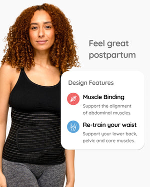 woman wearing postpartum support belt