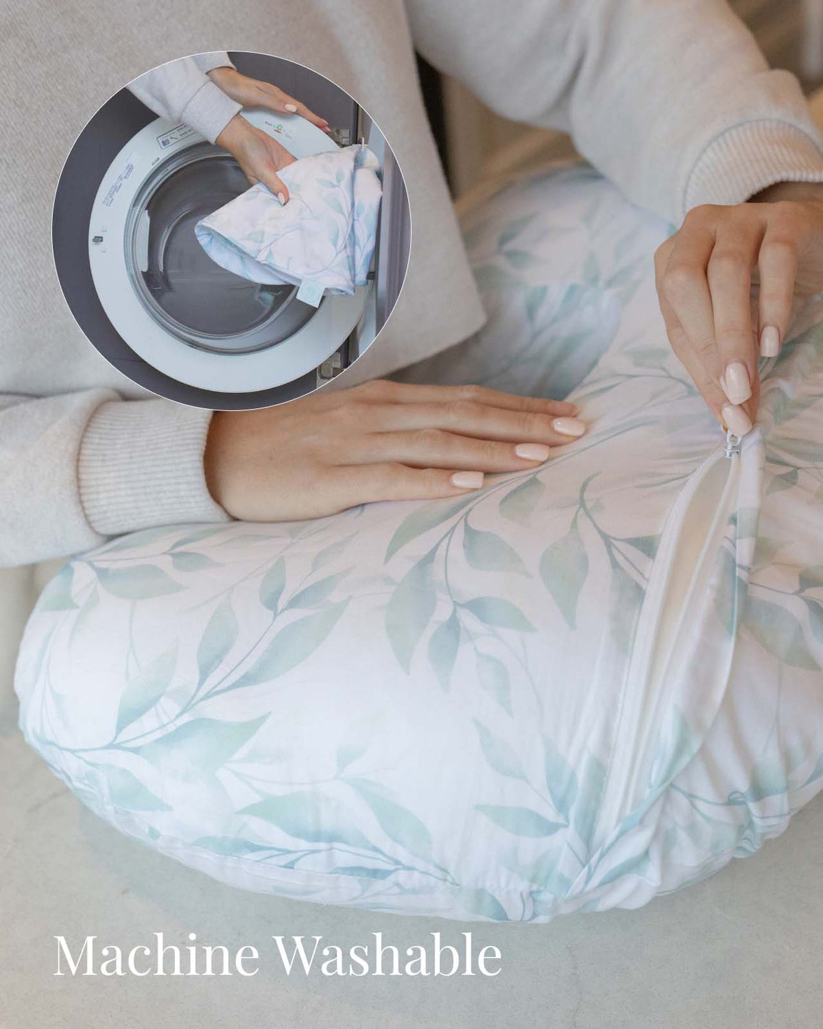 BABYGO® Green Leaf Nursing Pillow No Box