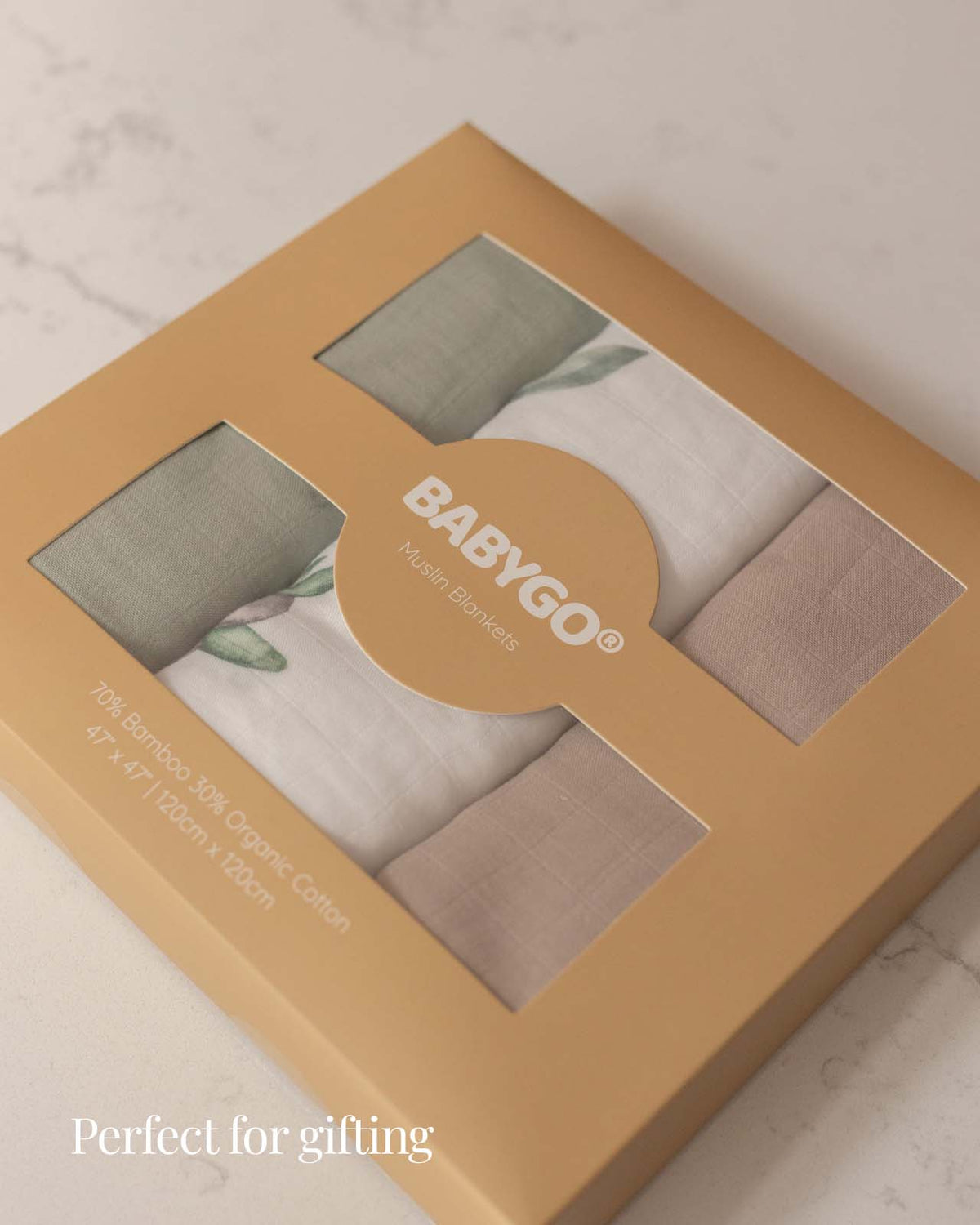 BABYGO® Large Muslin Swaddle Blanket (3 Pack)