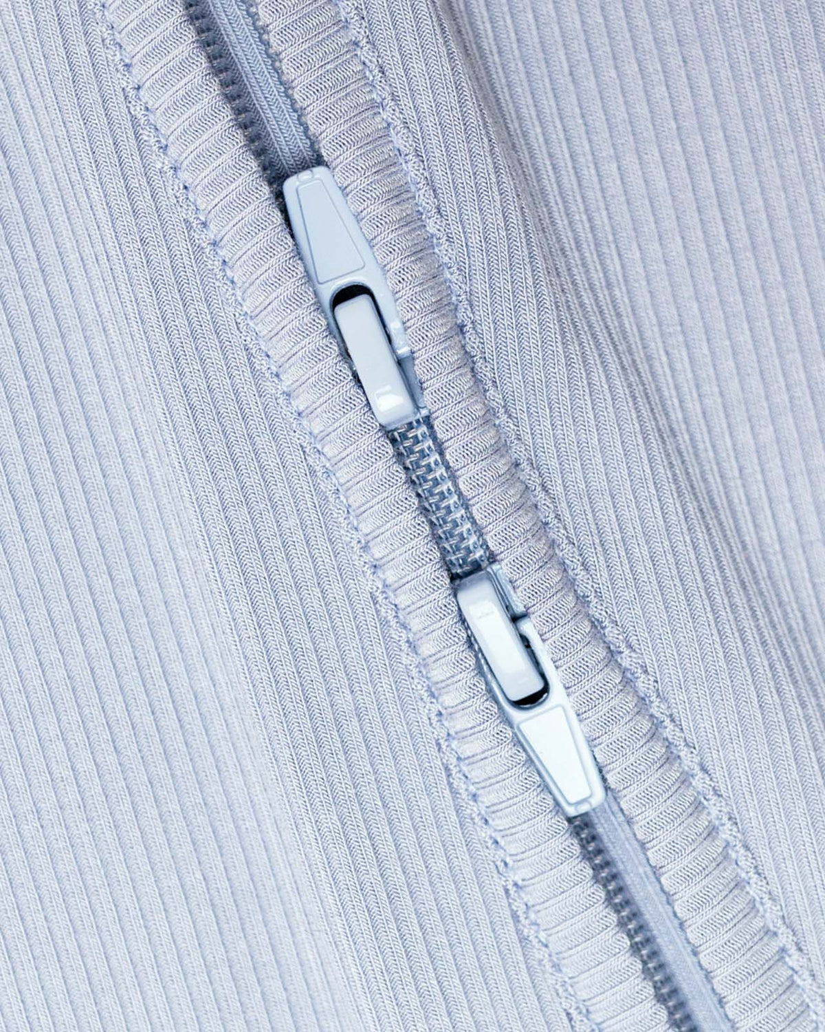 BABYGO® Slate Blue Ribbed Zip Sleepsuit
