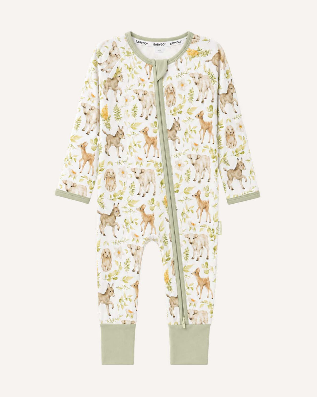 BABYGO® Farmyard Zip Sleepsuit