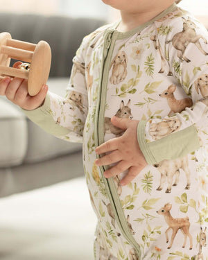 BABYGO® Farmyard Zip Sleepsuit