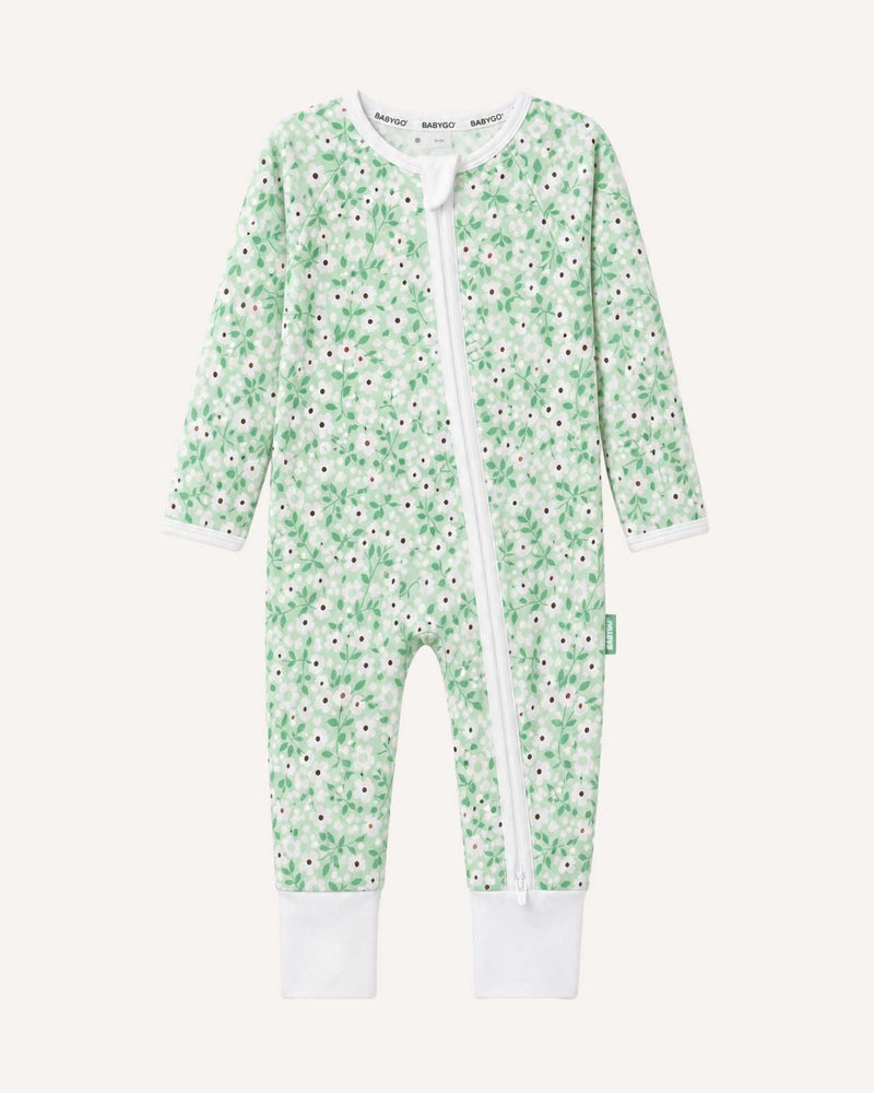 BABYGO® Floral Zip Sleepsuit