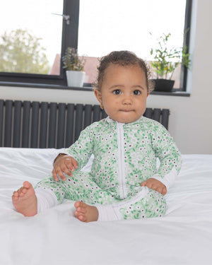 BABYGO® Floral Zip Sleepsuit