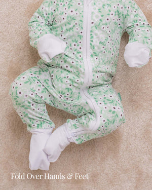 BABYGO® Floral Zip Sleepsuit
