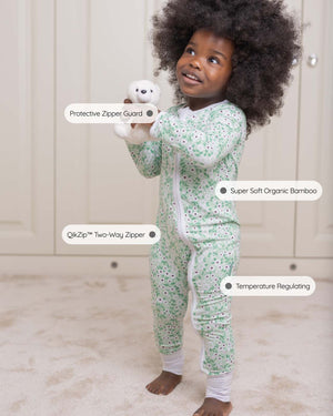BABYGO® Floral Zip Sleepsuit