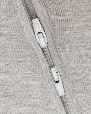 BABYGO® Grey Ribbed Zip Sleepsuit