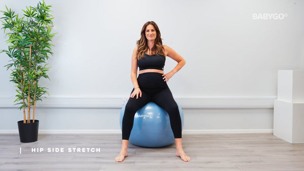 Hip Side Stretch – Birthing Ball exercise