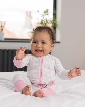 BABYGO® Heart Zip Sleepsuit