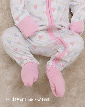 BABYGO® Heart Zip Sleepsuit