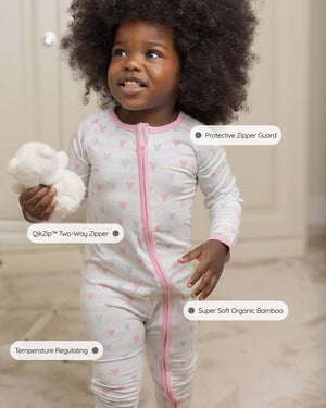 BABYGO® Heart Zip Sleepsuit