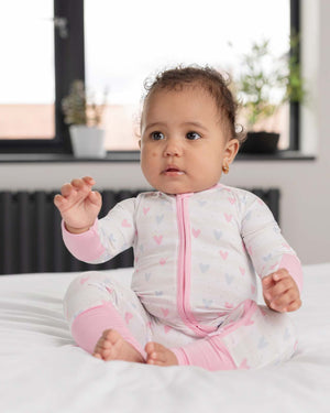 BABYGO® Heart Zip Sleepsuit