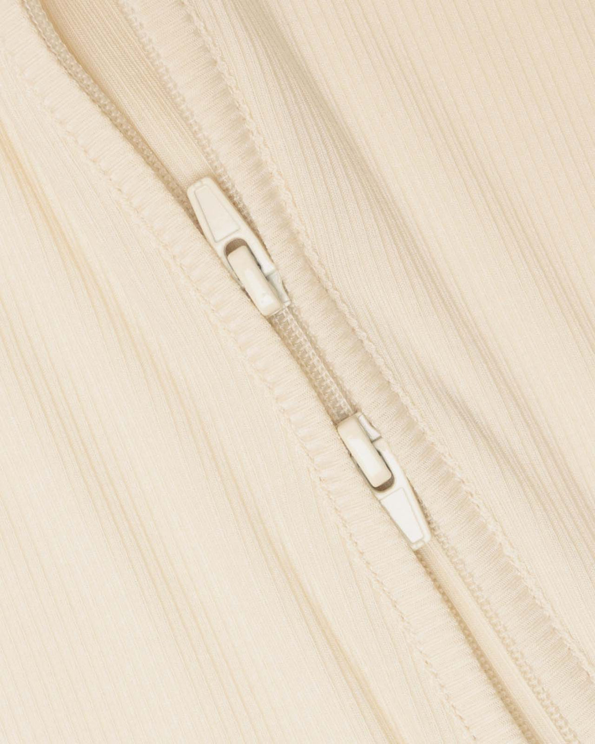 BABYGO® Ivory Ribbed Zip Sleepsuit