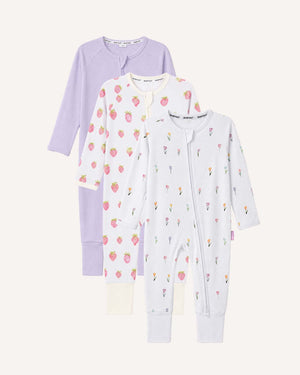 BABYGO® Zip Sleepsuit | 3 Pack