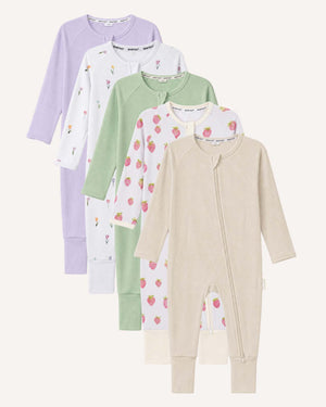 BABYGO® Zip Sleepsuit | 5 Pack | Summer Edit