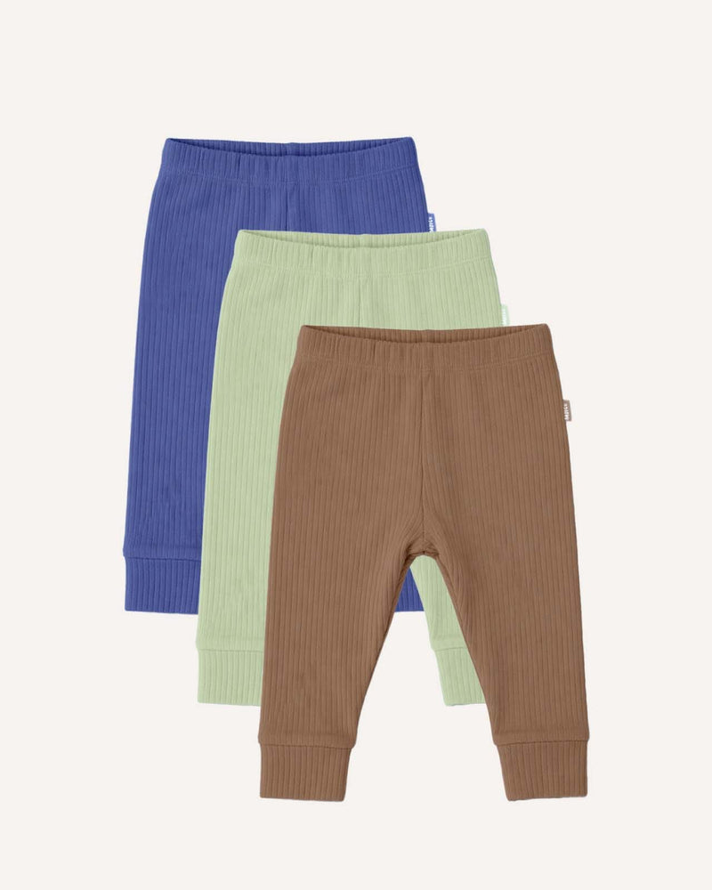 BABYGO® Ribbed Baby Leggings | 3 Pack