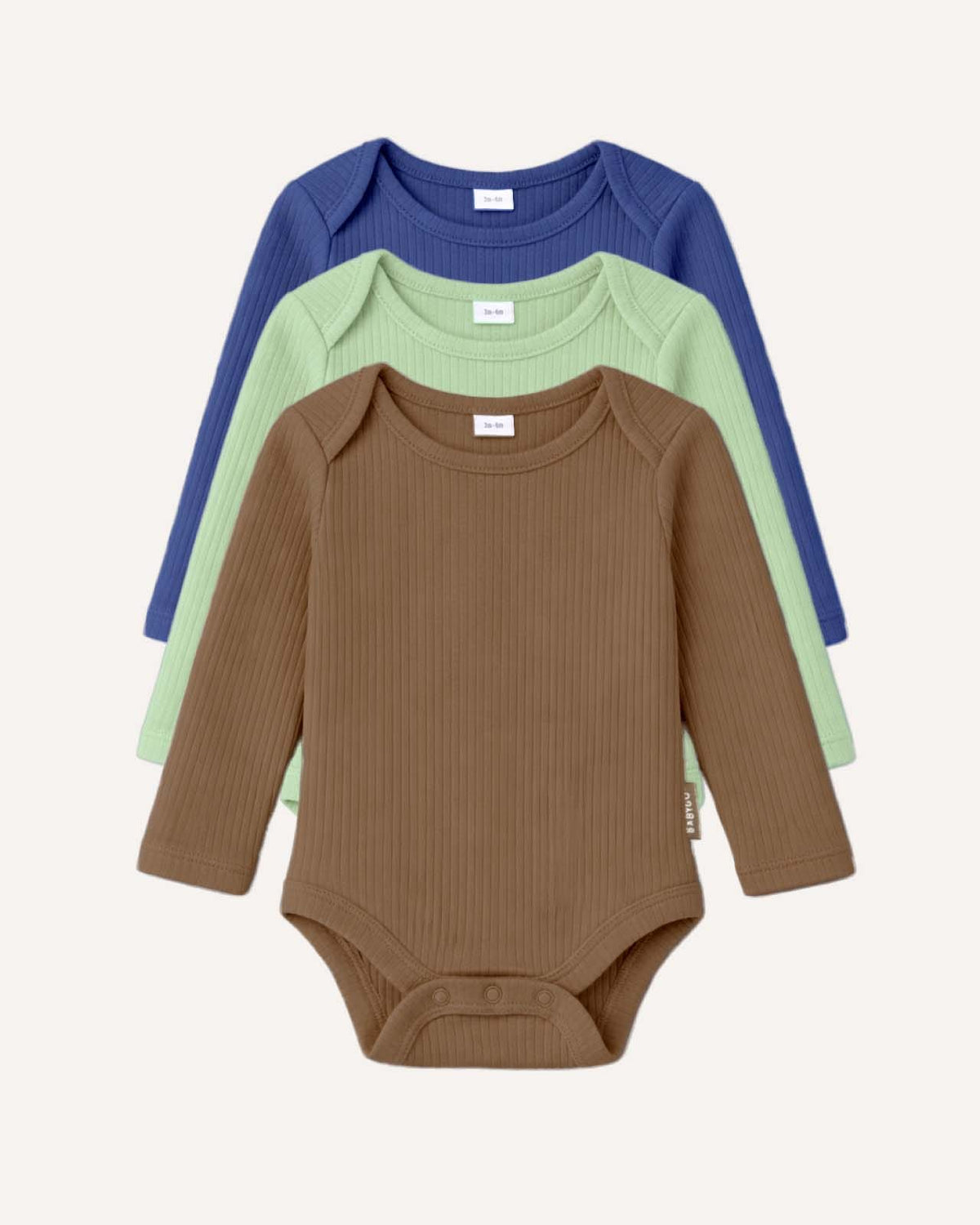 BABYGO® Long Sleeve Baby Bodysuit | 3 Pack