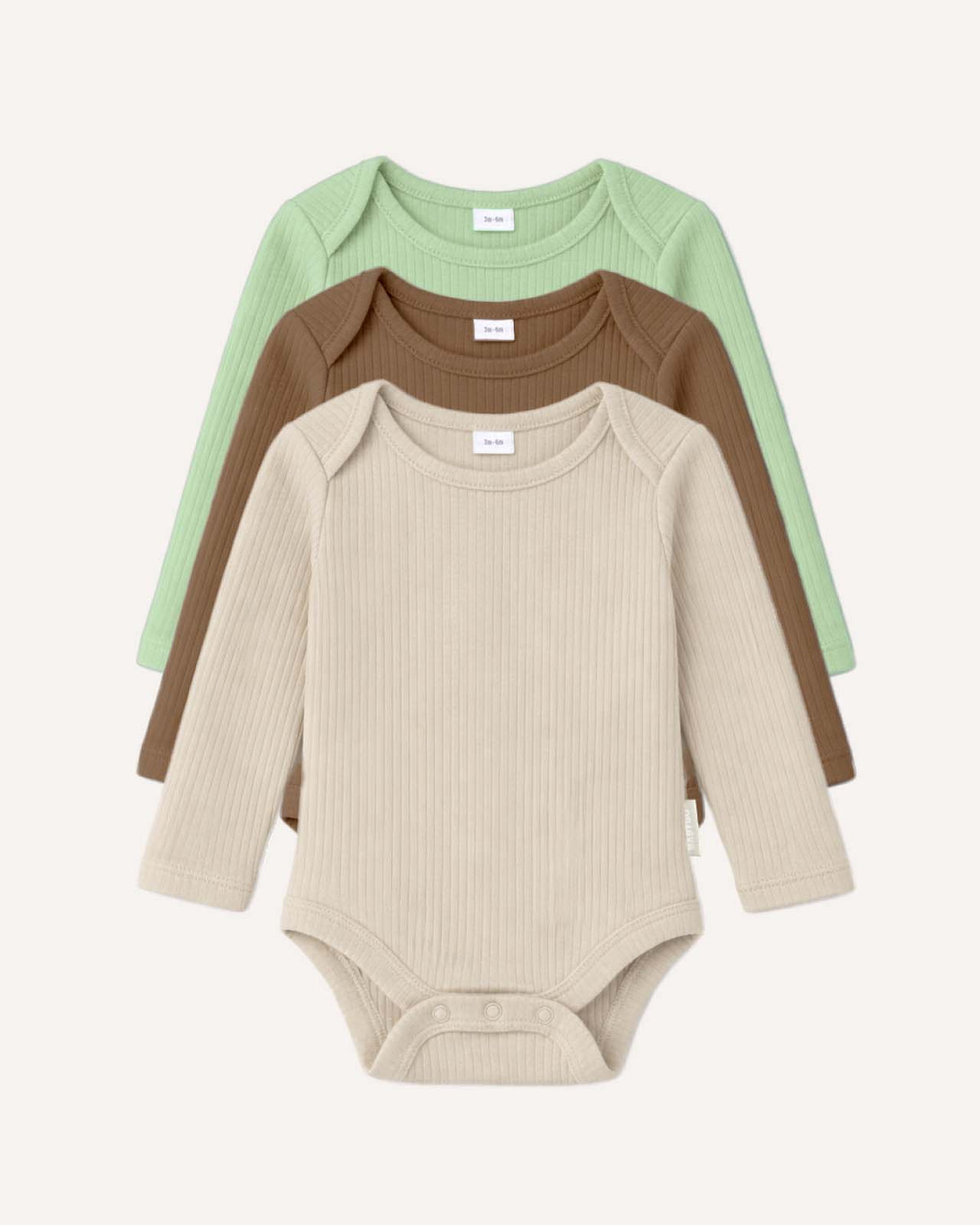 BABYGO® Long Sleeve Baby Bodysuit | 3 Pack