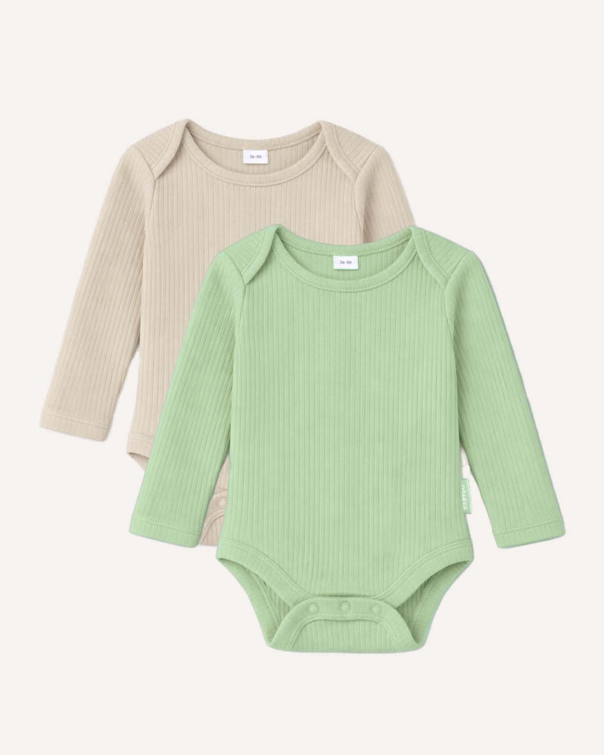 BABYGO® Long Sleeve Baby Bodysuit | 2 Pack