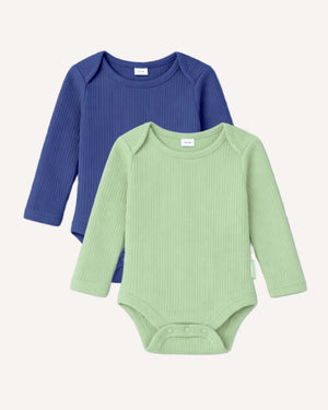 BABYGO® Long Sleeve Baby Bodysuit | 2 Pack