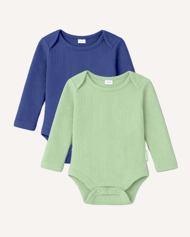BABYGO® Long Sleeve Baby Bodysuit | 2 Pack