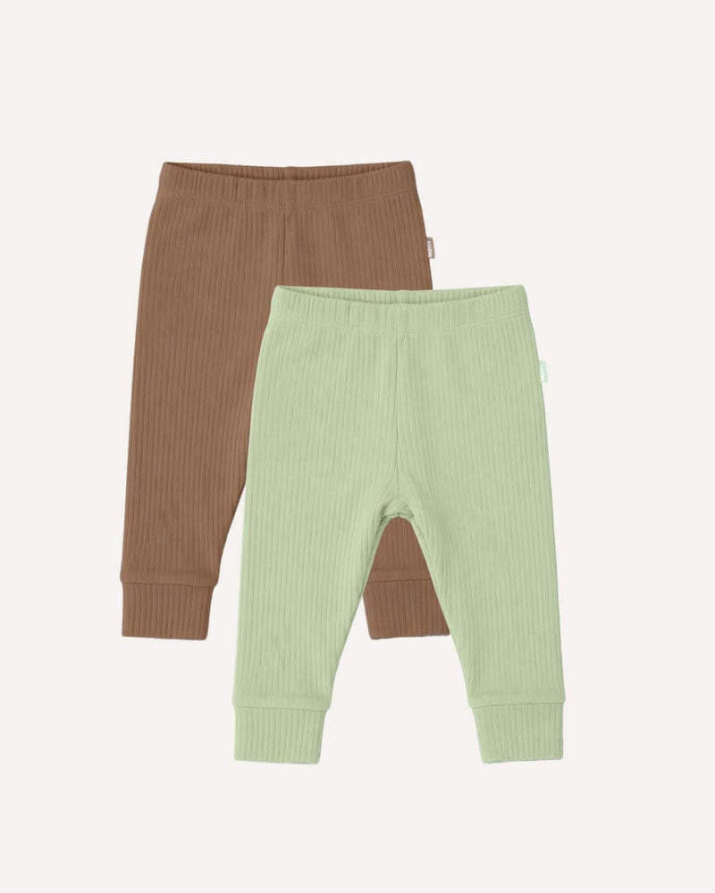 BABYGO® Ribbed Baby Leggings | 2 Pack