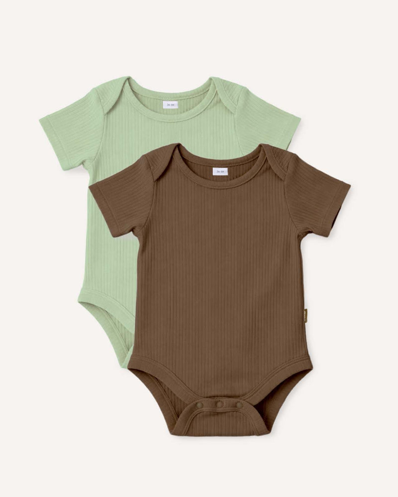 BABYGO® Short Sleeve Baby Bodysuit | 2 Pack
