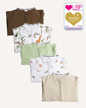 BABYGO® Zip Sleepsuit | 5 Pack | Earth Edit