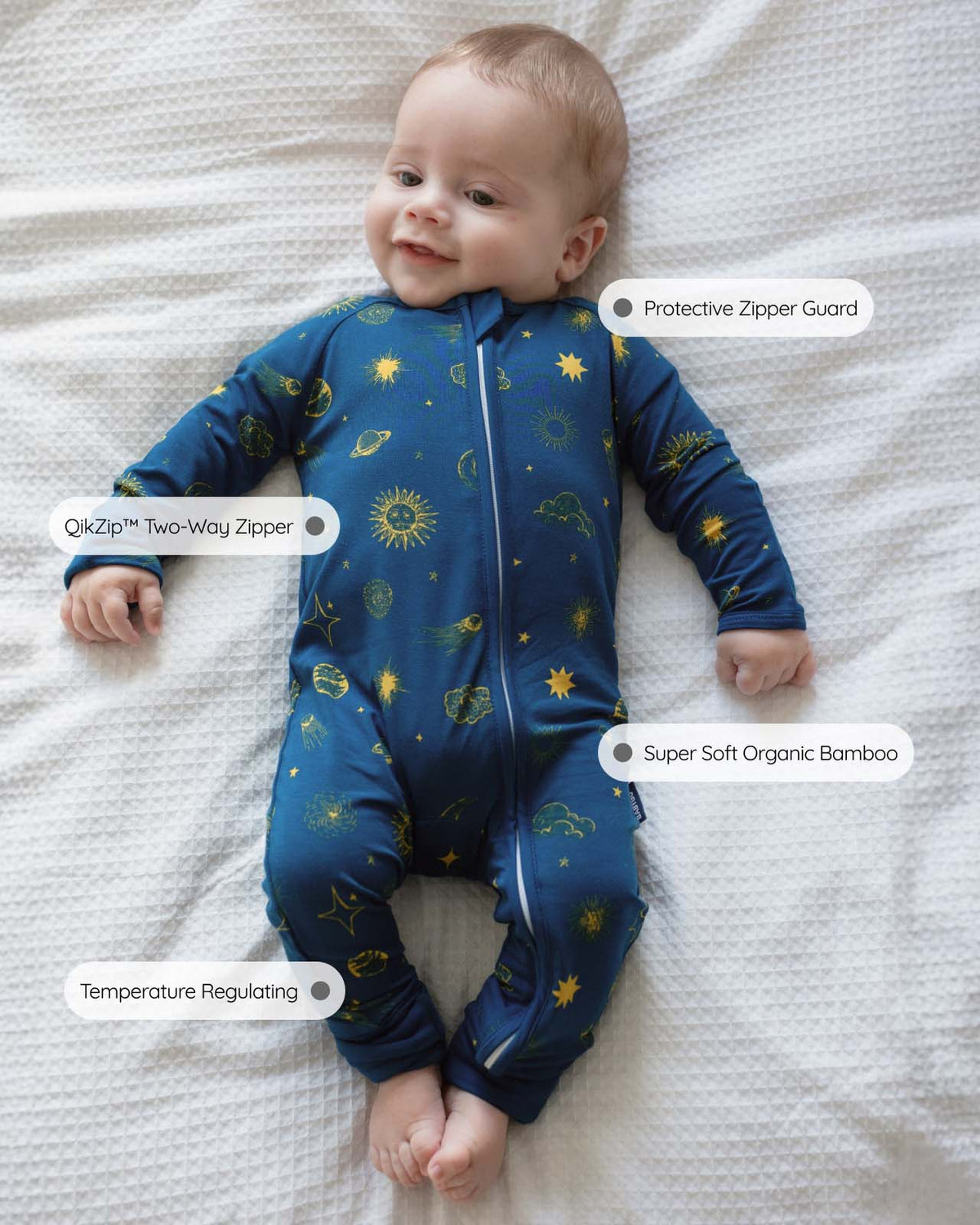 BABYGO® Midnight Moon Zip Sleepsuit
