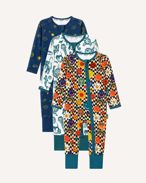 BABYGO® Zip Sleepsuit | 3 Pack
