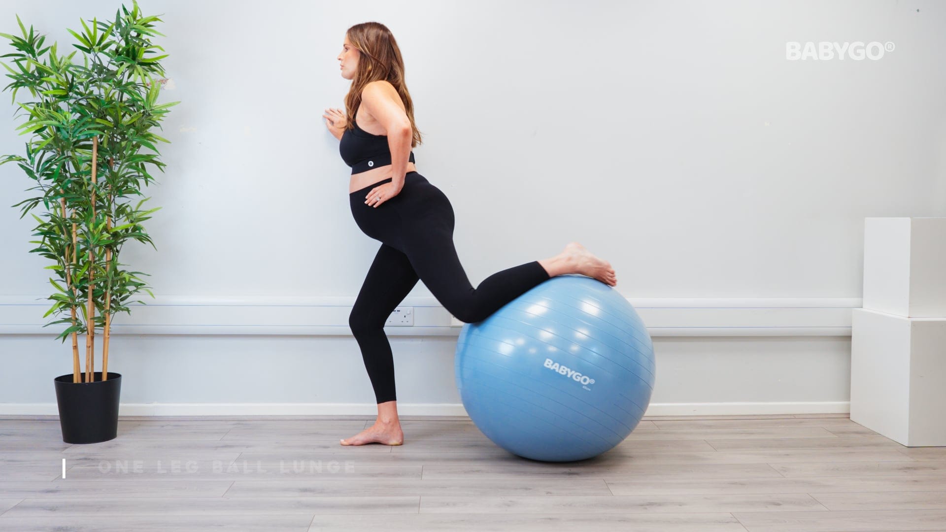 One Leg Ball Lunge – Birthing Ball exercise