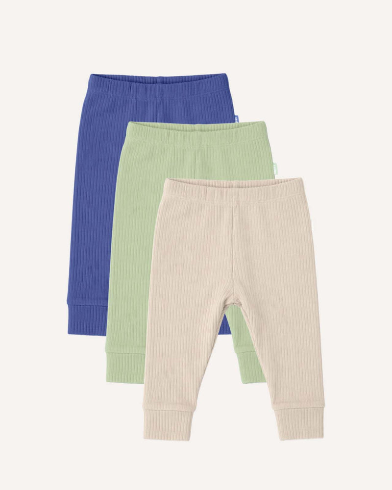 BABYGO® Ribbed Baby Leggings | 3 Pack