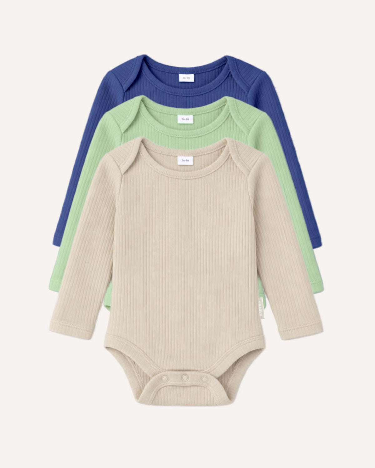 BABYGO® Long Sleeve Baby Bodysuit | 3 Pack