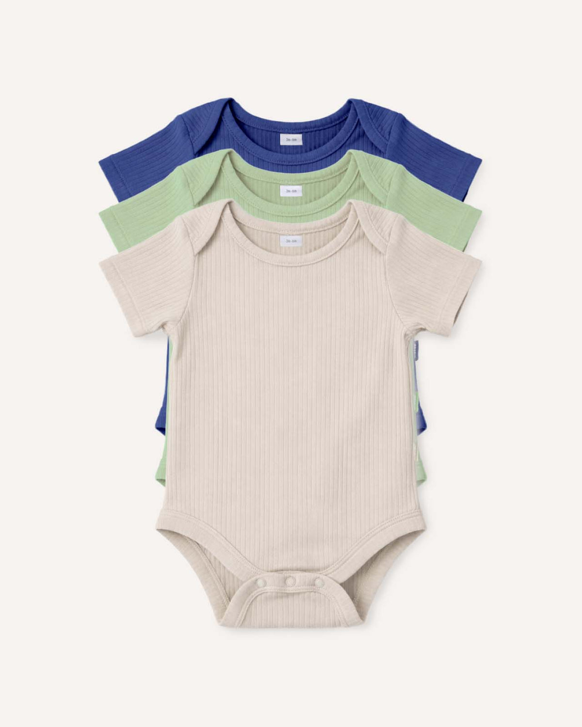 BABYGO® Short Sleeve Baby Bodysuit | 3 Pack