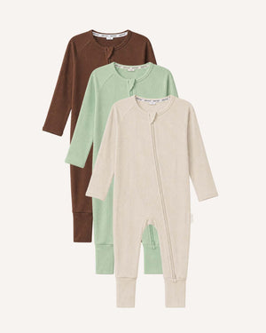BABYGO® Zip Sleepsuit | 3 Pack