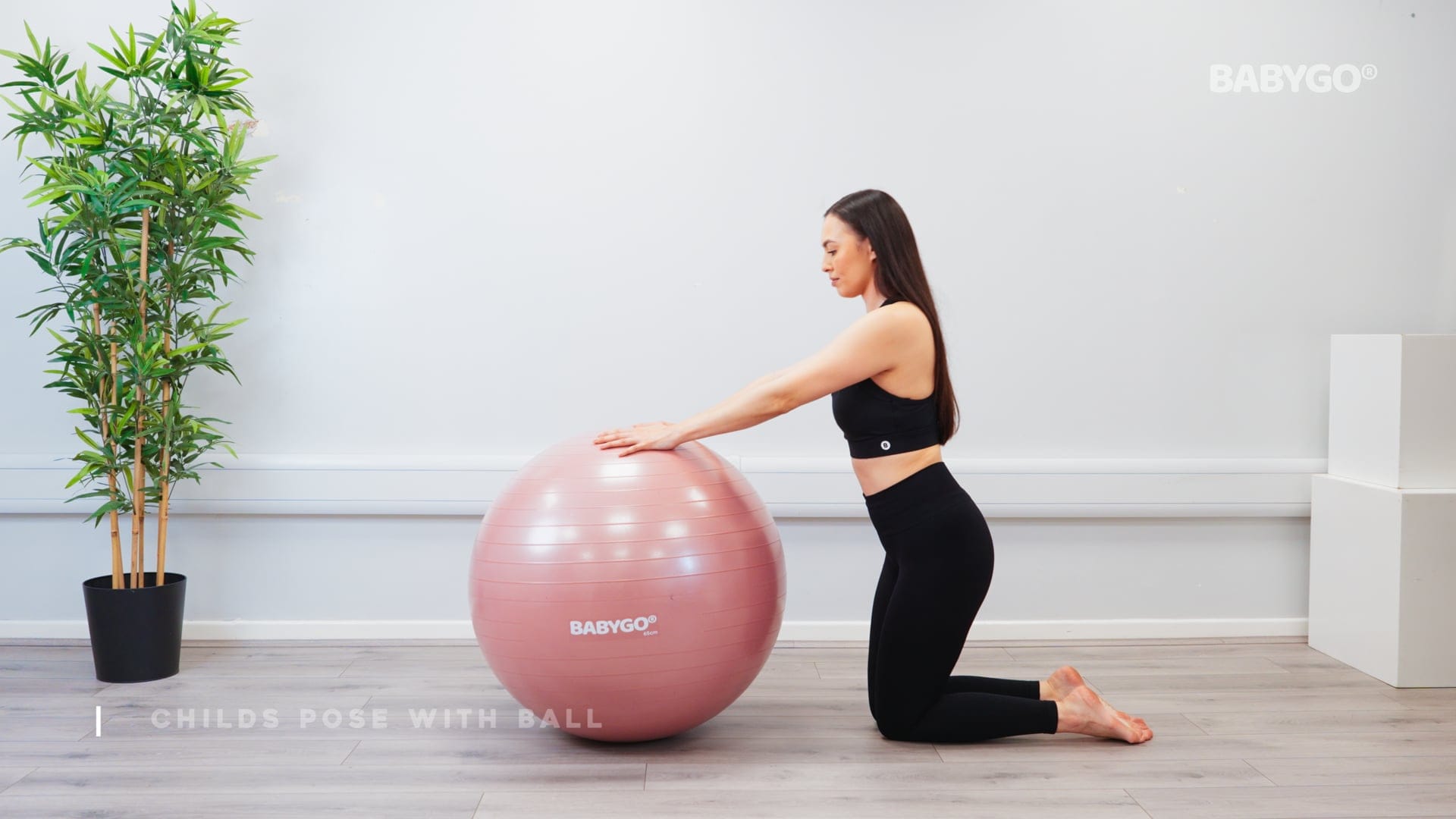 Child Pose with Ball - Postnatal – Birthing Ball exercise