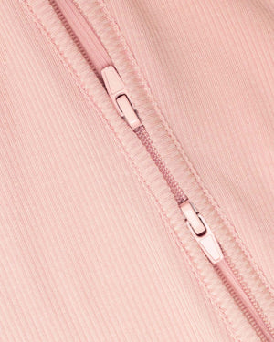 BABYGO® Dusty Pink Ribbed Zip Sleepsuit