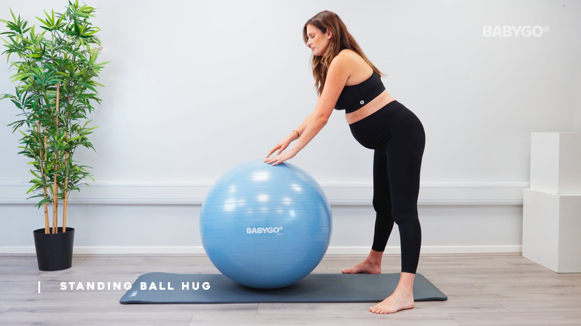 Standing Ball Hug – Birthing Ball exercise
