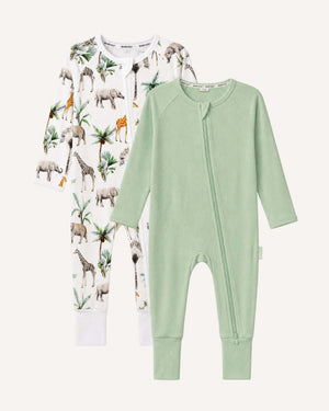 BABYGO® Zip Sleepsuit | 2 Pack