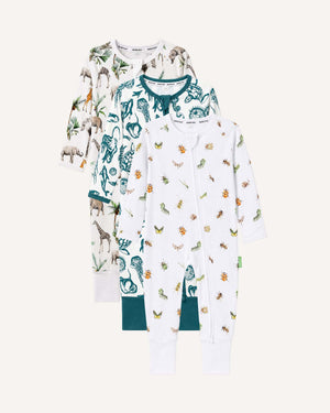 BABYGO® Zip Sleepsuit | 3 Pack
