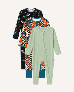 BABYGO® Zip Sleepsuit | 3 Pack