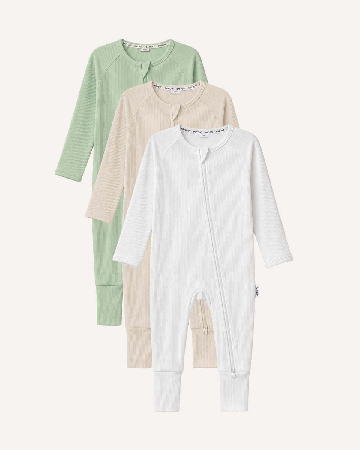 BABYGO® Zip Sleepsuit | 3 Pack