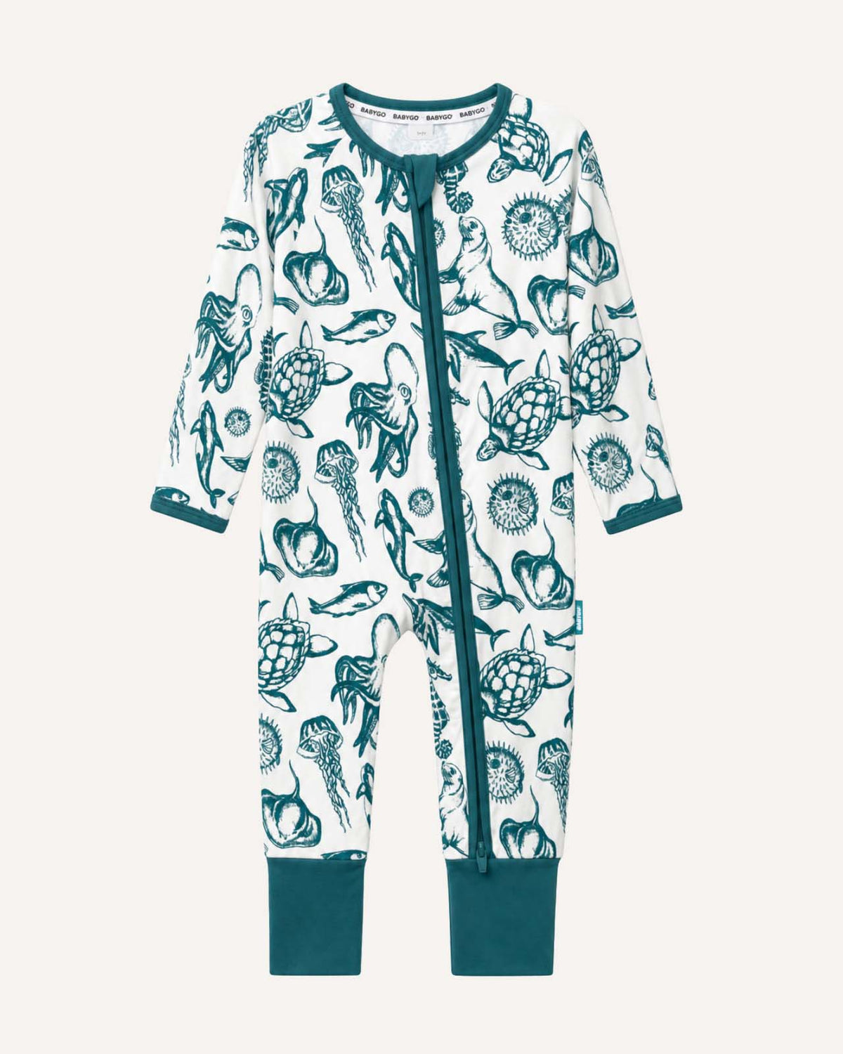 BABYGO® Sea Creatures Zip Sleepsuit