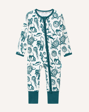 BABYGO® Sea Creatures Zip Sleepsuit
