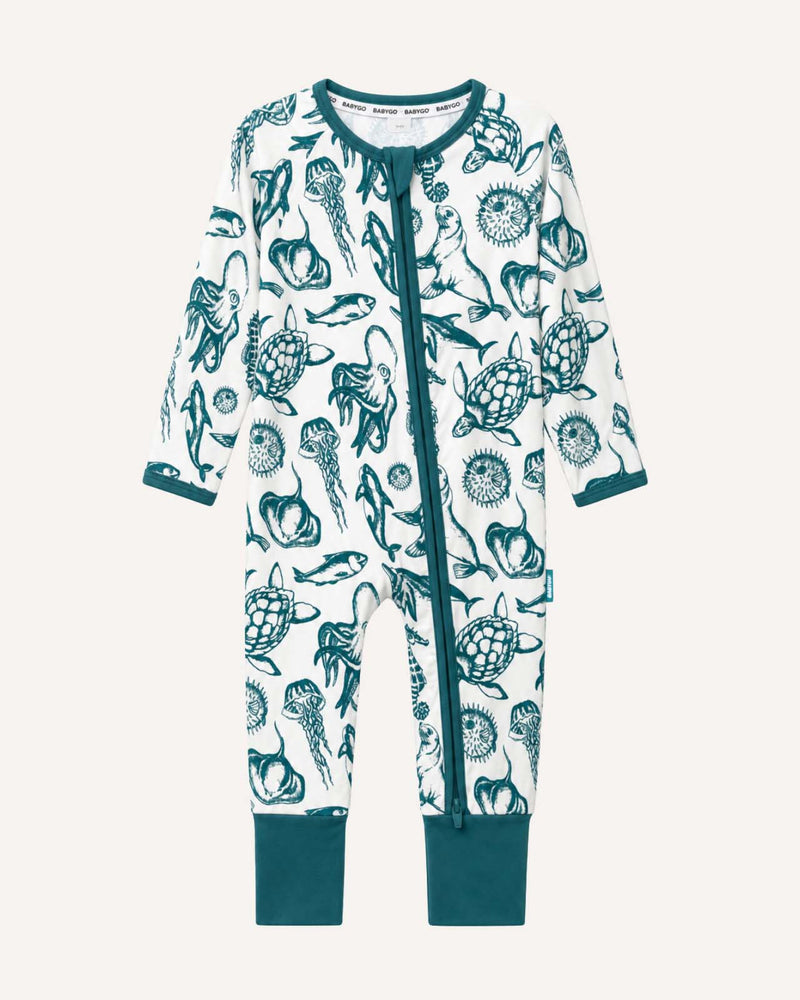 BABYGO® Sea Creatures Zip Sleepsuit